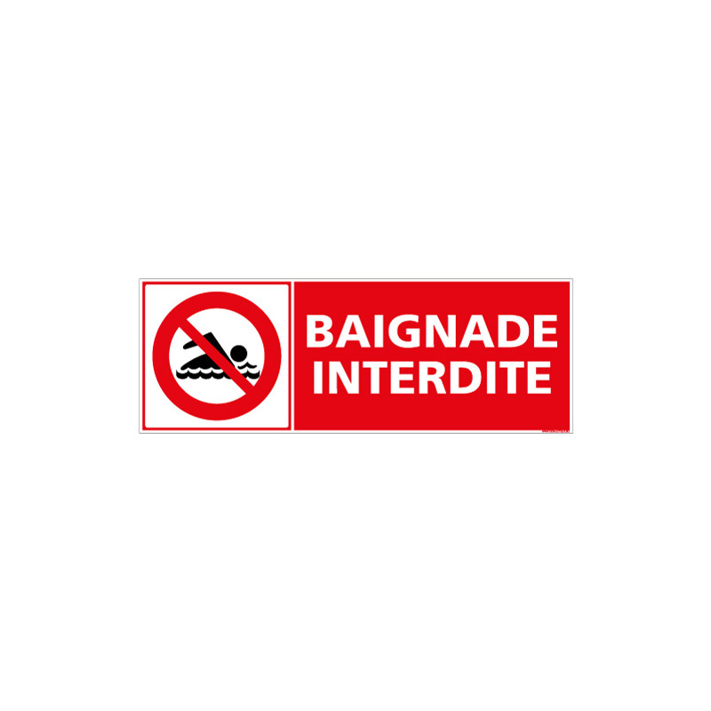 PANNEAU BAIGNADE INTERDITE (H0080)