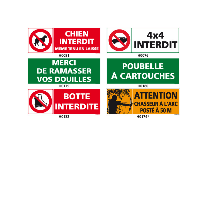 Panneau de Signalisation pour la chasse