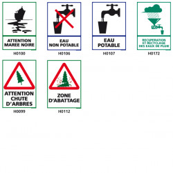 Panneau de Signalisation pour eau et forêt