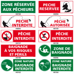 Panneau de Signalisation pour la pêche