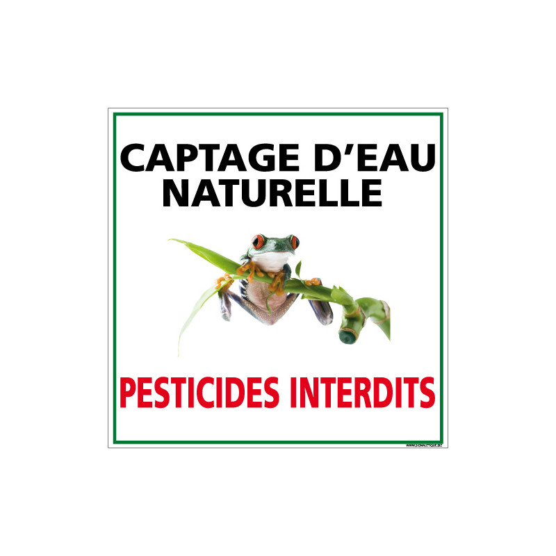 PANNEAU CAPTAGE EAU NATURELLE PESTICIDES INTERDITS (H0170)