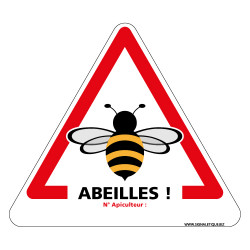 PANNEAU ATTENTION ABEILLES (H0339T)