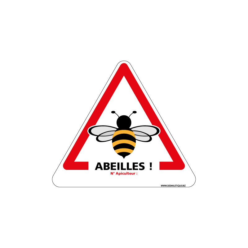 PANNEAU ATTENTION ABEILLES (H0339T)