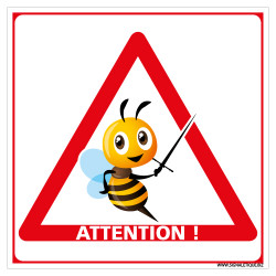 PANNEAU ATTENTION ABEILLES (H0340)