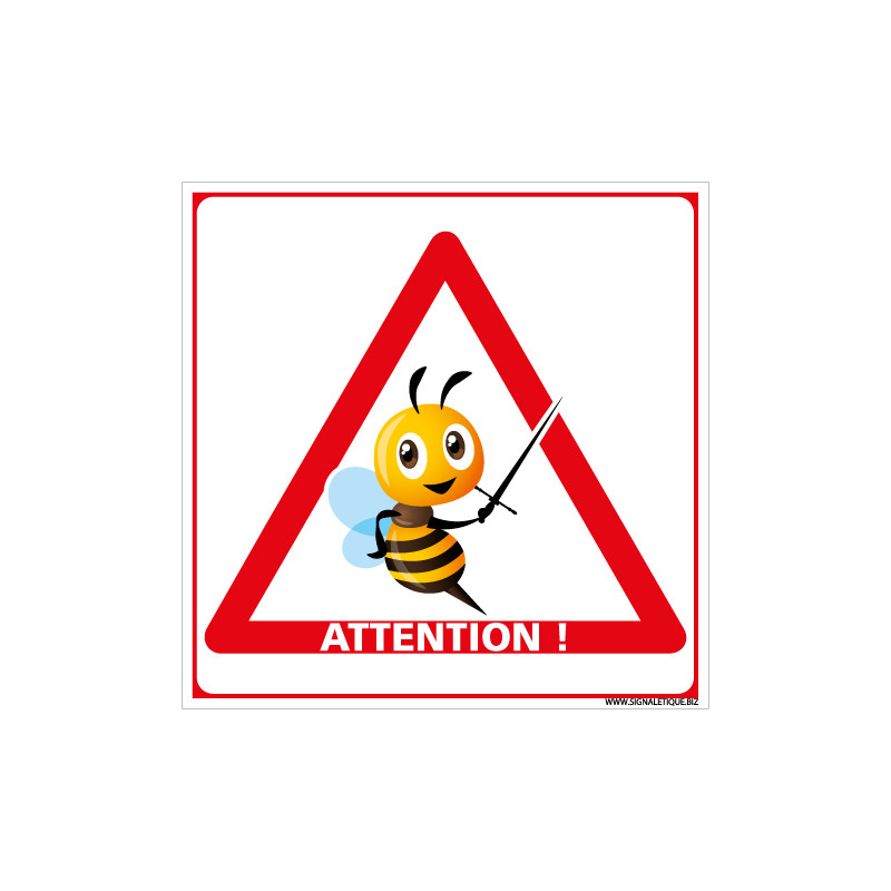 PANNEAU ATTENTION ABEILLES (H0340)