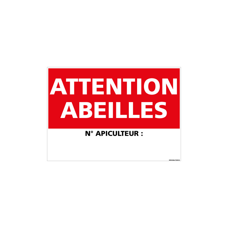 PANNEAU ATTENTION ABEILLES (H0341)