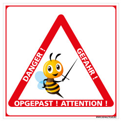 PANNEAU ATTENTION AUX ABEILLES (H0342)