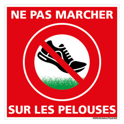 PANNEAU NE PAS MARCHER SUR LES PELOUSES (H0352)