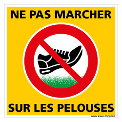 PANNEAU DE SIGNALISATION NE PAS MARCHER SUR LES PELOUSES (H0353)