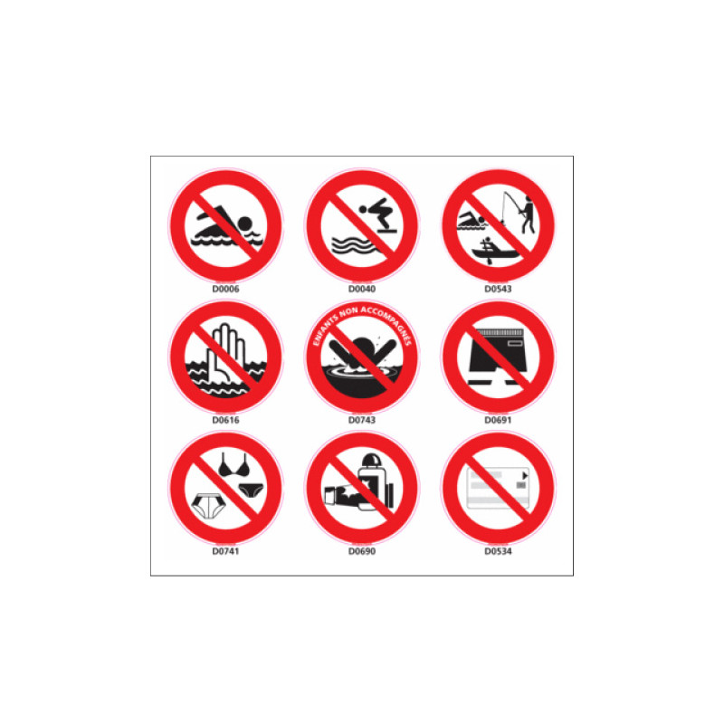PICTOGRAMMES PISCINE PICTOGRAMMES PISCINE