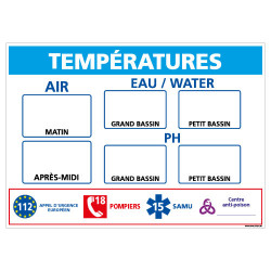 PANNEAU AFFICHEUR TEMPERATURE PISCINES (D0722)