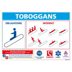 PANNEAU TOBOGGANS PISCINES / CONSIGNE SECURITE (D0723)