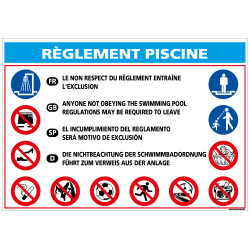 PANNEAU AFFICHAGE OBLIGATOIRE PISCINE (D0724)