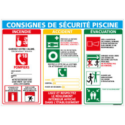 PANNEAU DE CONSIGNES DE SECURITE DES PISCINES (D0726)