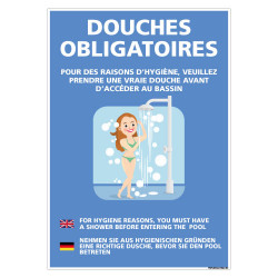 PANNEAU DOUCHES OBLIGATOIRES (H0465)