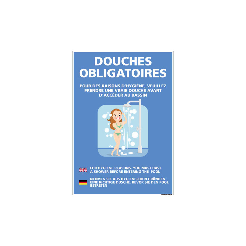 PANNEAU DOUCHES OBLIGATOIRES (H0465)