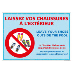 PANNEAU LAISSEZ VOS CHAUSSURES L'EXTERIEUR (H0471)