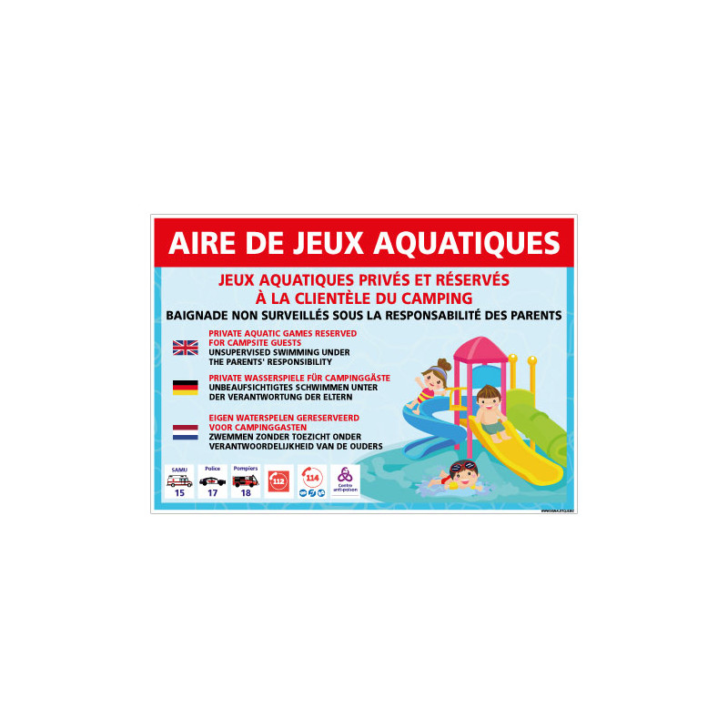 PANNEAU AIRE DE JEUX AQUATIQUES (H0490)