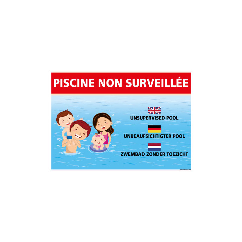 PANNEAU PISCINE NON SURVEILLEE (H0494)