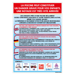 PANNEAU INFORMATIF SUR LES RISQUES DE NOYADES (H0496)