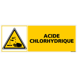 PANNEAU DANGER ACIDE CHLORHYDRIQUE (C0251)