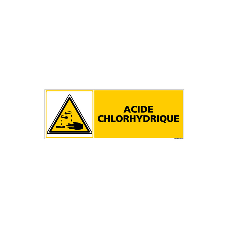 PANNEAU DANGER ACIDE CHLORHYDRIQUE (C0251)