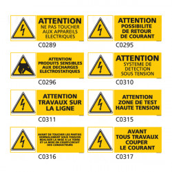 Panneau et Pictogrammes Signalisation danger electrique