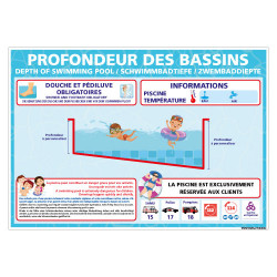 PANNEAU PROFONDEURS DES BASSINS DE PISCINE PERSONNALISABLE (H0507-PERSO)