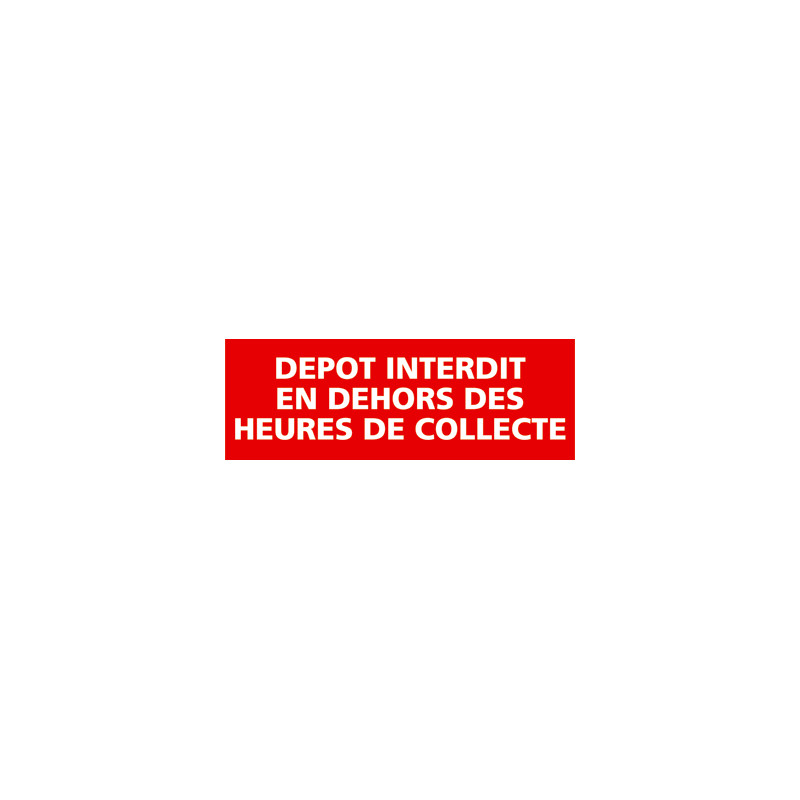 Panneau INTERDICTION DE DEPOT (I0220)