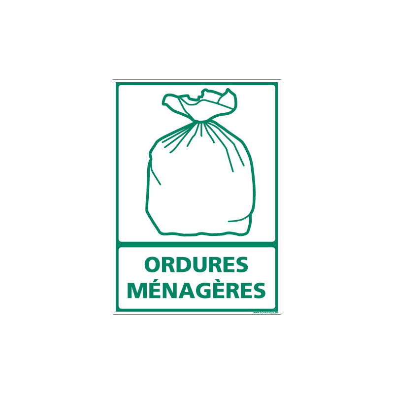 PANNEAU DECHETTERIE ORDURES MENAGERES (I0610)
