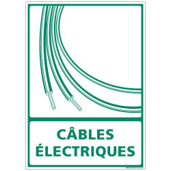 Panneau signalisation pour le recyclage CABLES ELECTRIQUES (I0851)