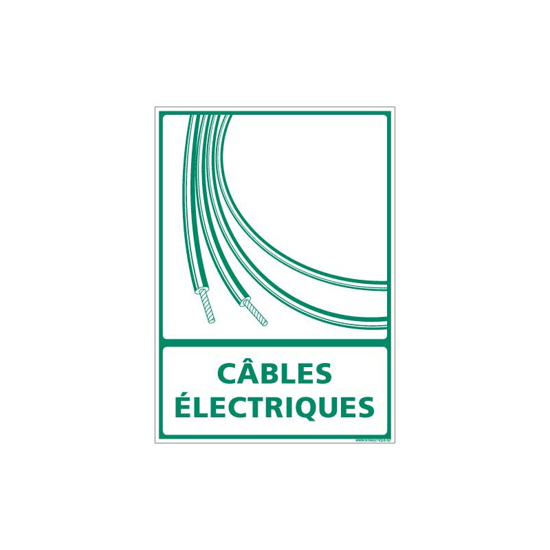 Panneau signalisation pour le recyclage CABLES ELECTRIQUES (I0851)