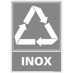 Panneau signalisation pour le recyclage INOX (I0852)