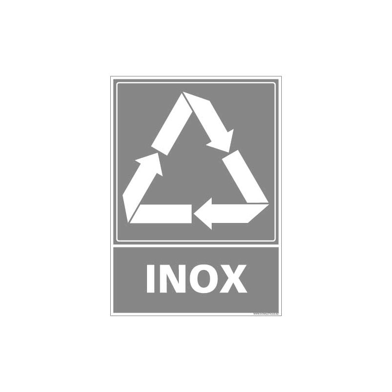 Panneau signalisation pour le recyclage INOX (I0852)