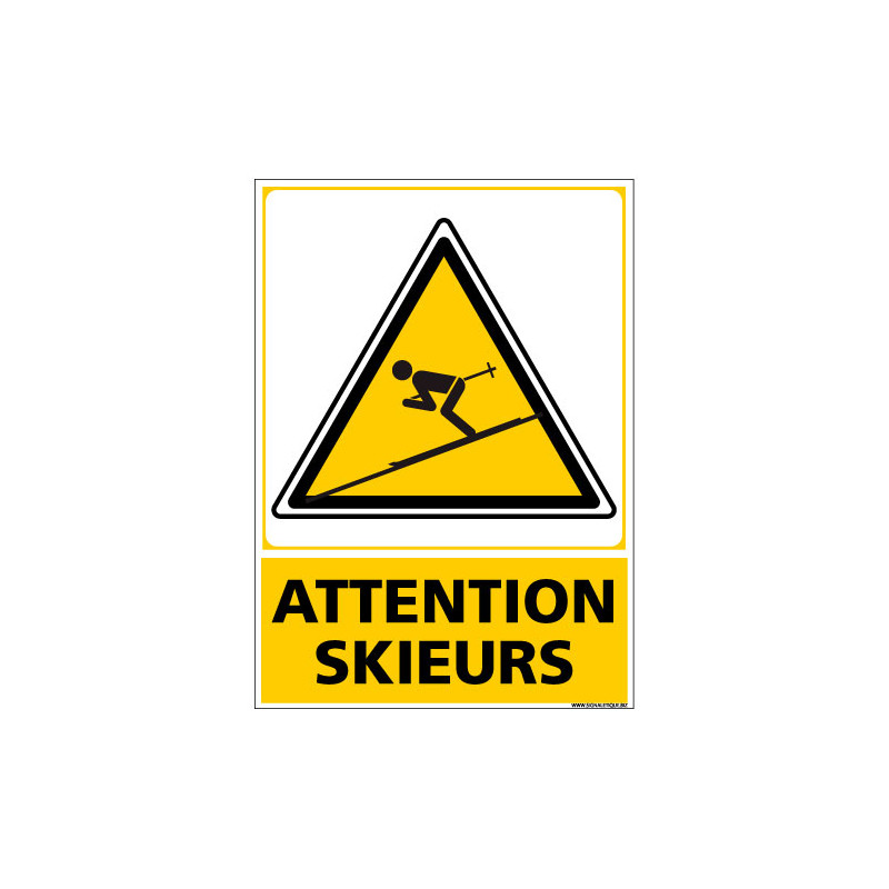 PANNEAU ATTENTION SKIEURS (C1446)