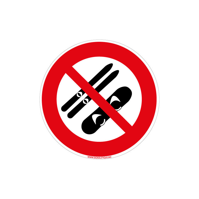 PANNEAU SKI ET SNOWBOARD INTERDITS (D0572) PANNEAU SKI ET SNOWBOARD INTERDITS (D0572)