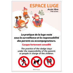 PANNEAU CONSIGNES ESPACE LUGE (E0664)