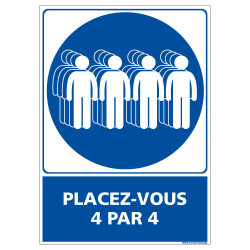 PANNEAU PLACEZ VOUS 4 PAR 4 (E0670)