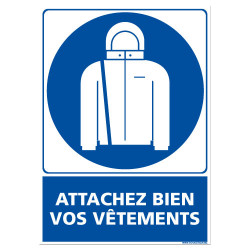 PANNEAU ATTACHEZ BIEN VOS V TEMENTS (E0672)