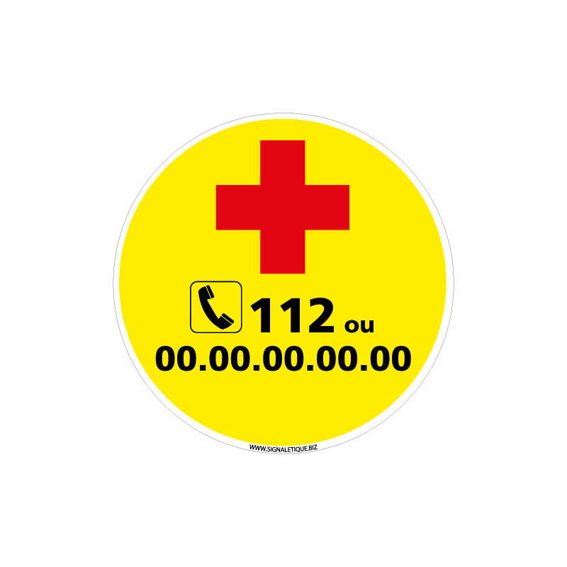PANNEAU NUMEROS D'URGENCE (G1318) PANNEAU NUMEROS D'URGENCE (G1318)