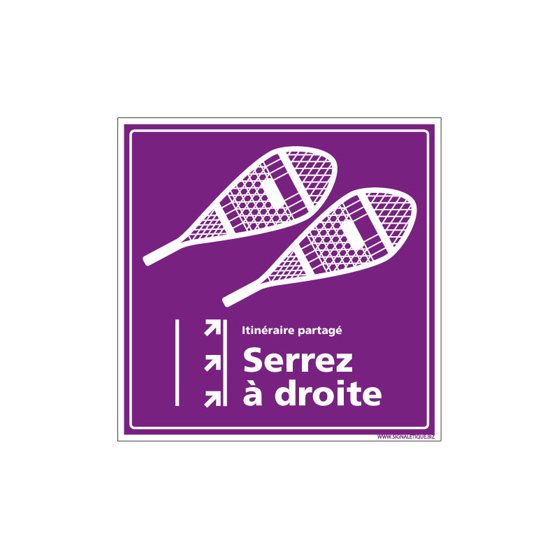 PANNEAU RAQUETTES SERREZ A DROITE (H0284) PANNEAU RAQUETTES SERREZ A DROITE (H0284)