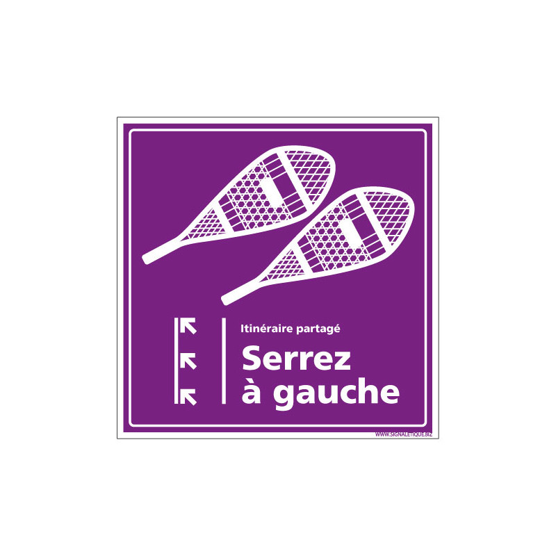 PANNEAU RAQUETTES SERREZ A GAUCHE (H0286) PANNEAU RAQUETTES SERREZ A GAUCHE (H0286)