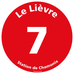 PANNEAU REGLEMENTAIRE PISTES DE SKI ROUGE PERSONNALISABLE (H0348-PERSO)