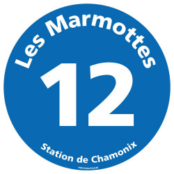 PANNEAU REGLEMENTAIRE PISTES DE SKI BLEU PERSONNALISABLE (H0350-PERSO)