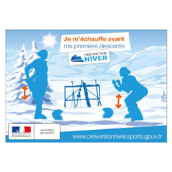 PANNEAU PREVENTIF SUR L'ECHAUFFEMENT EN SKI (H0371)