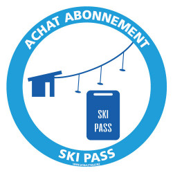 PANNEAU ACHAT D'ABONNEMENT DE SKI PASS (H0376)