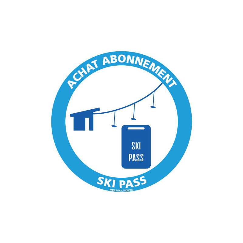 PANNEAU ACHAT D'ABONNEMENT DE SKI PASS (H0376)