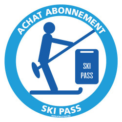 PANNEAU ACHAT ABONNEMENT DE SKI PASS (H0377)