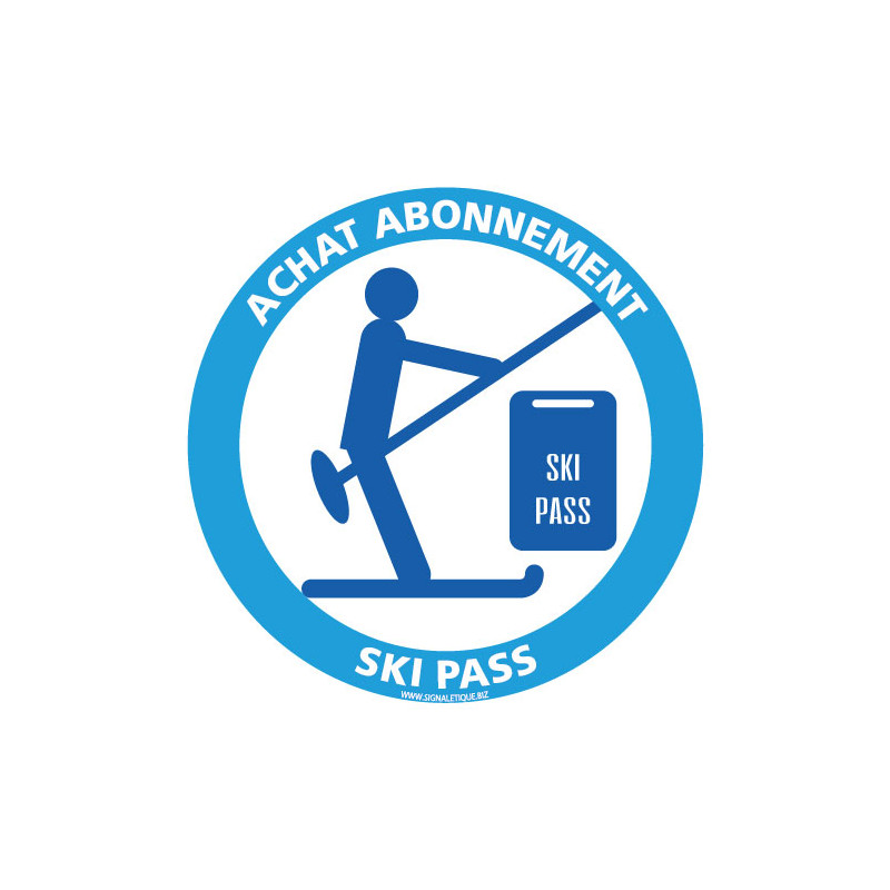PANNEAU ACHAT ABONNEMENT DE SKI PASS (H0377)
