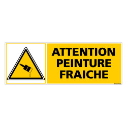 Panneau ATTENTION PEINTURE FRAICHE (C0291)